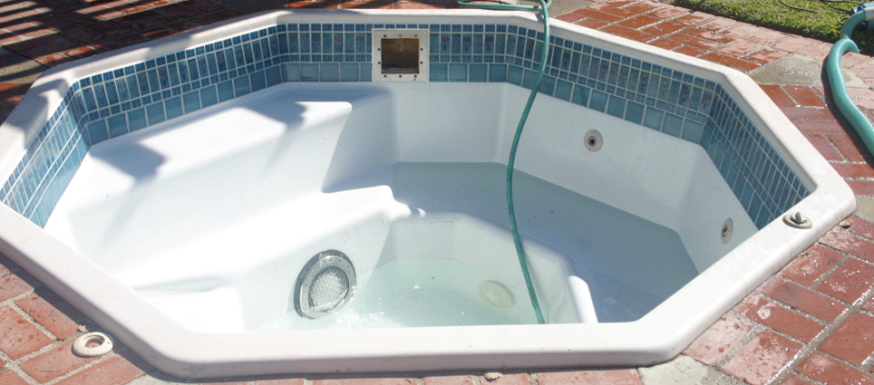 Fiberglass with algae cleaned