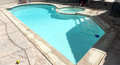 Finished brown pool after light stains removed