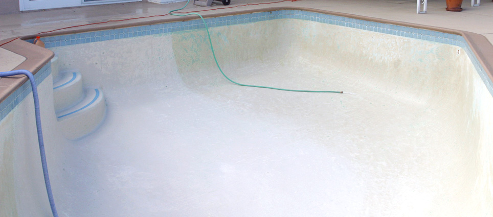 Pool with stains