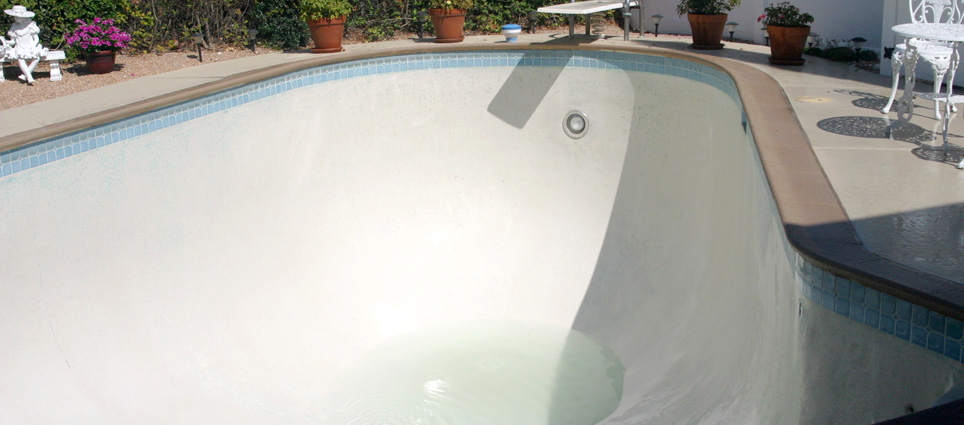 Pool with stains removed