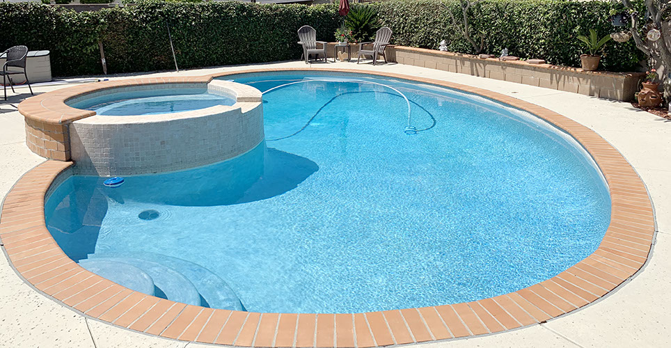 Finished pool after stains removed