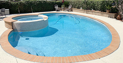 Finished pool after stains removed