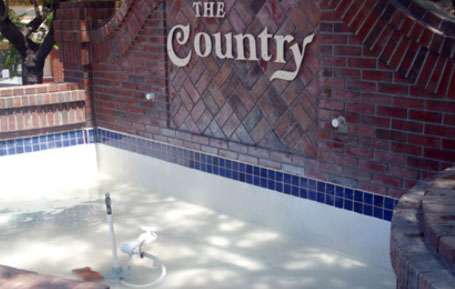 Fountain after acid wash