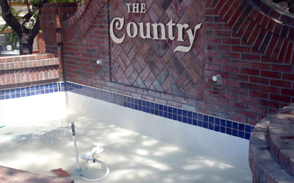 Fountain after acid wash