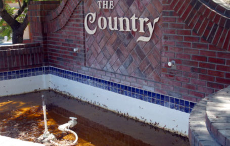 Fountain before acid wash