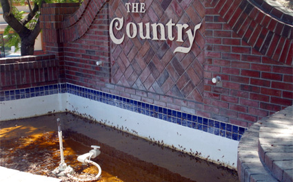 Fountain before acid wash