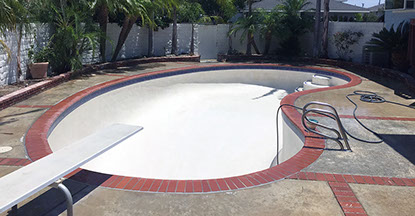 Pool after an acid wash
