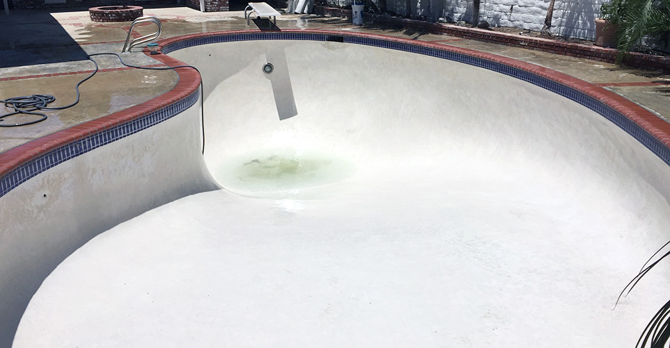 Pool after an acid wash