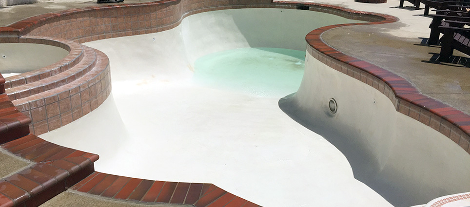 Pool with stains & algae removed