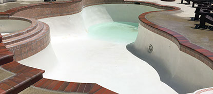 Pool with stains & algae removed