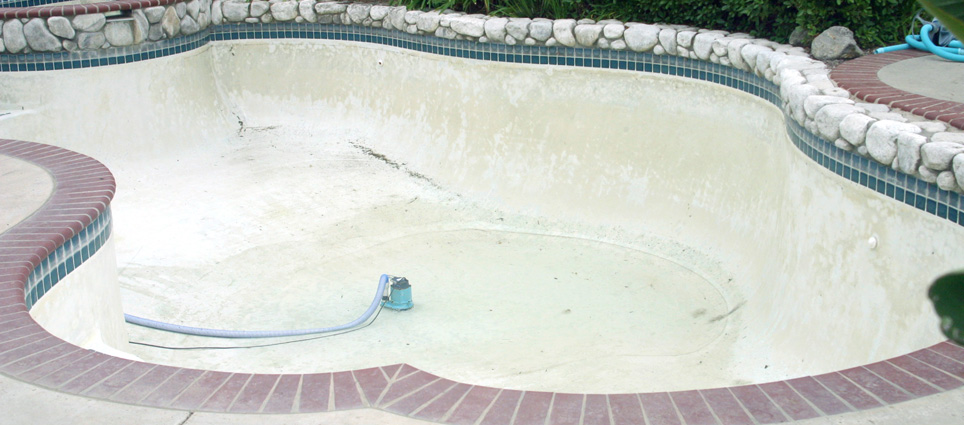 Pool with stains
