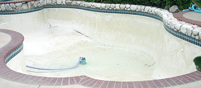 Pool with stains