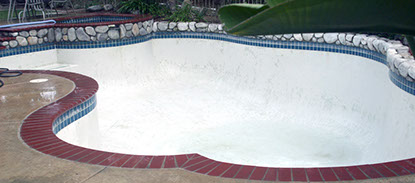 Pool with stains removed