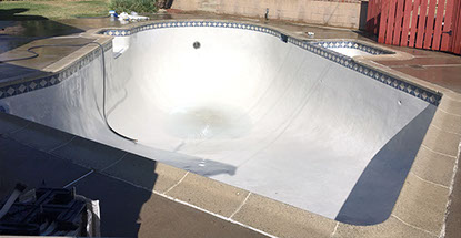 Pool with stains & algae removed